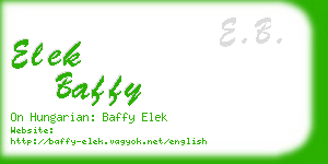 elek baffy business card